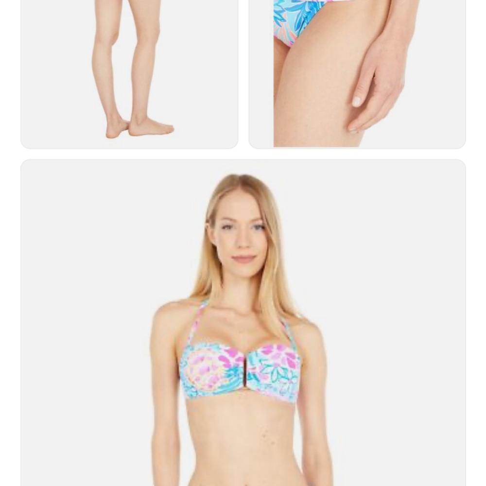 Lilly Pulitzer Pink and Blue Bikini Top